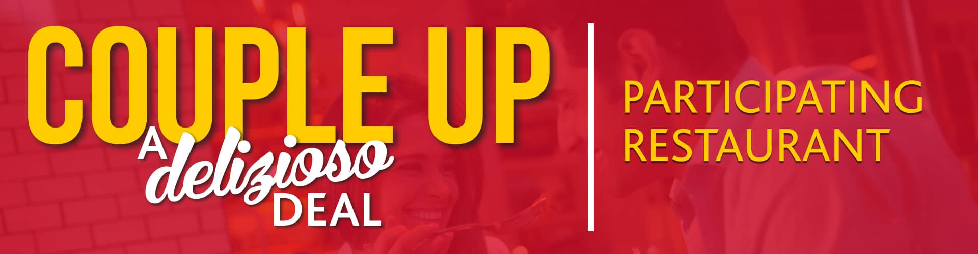 Couple Up banner for participating restaurants