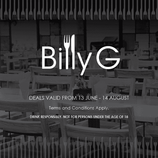 Save By The Bucket At Billy G - 13 June to 14 August 2022