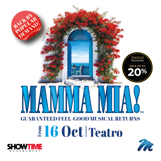 Here we go again! MAMMA MIA! returns to South Africa, packed with ABBA hits like Dancing Queen and Super Trouper.